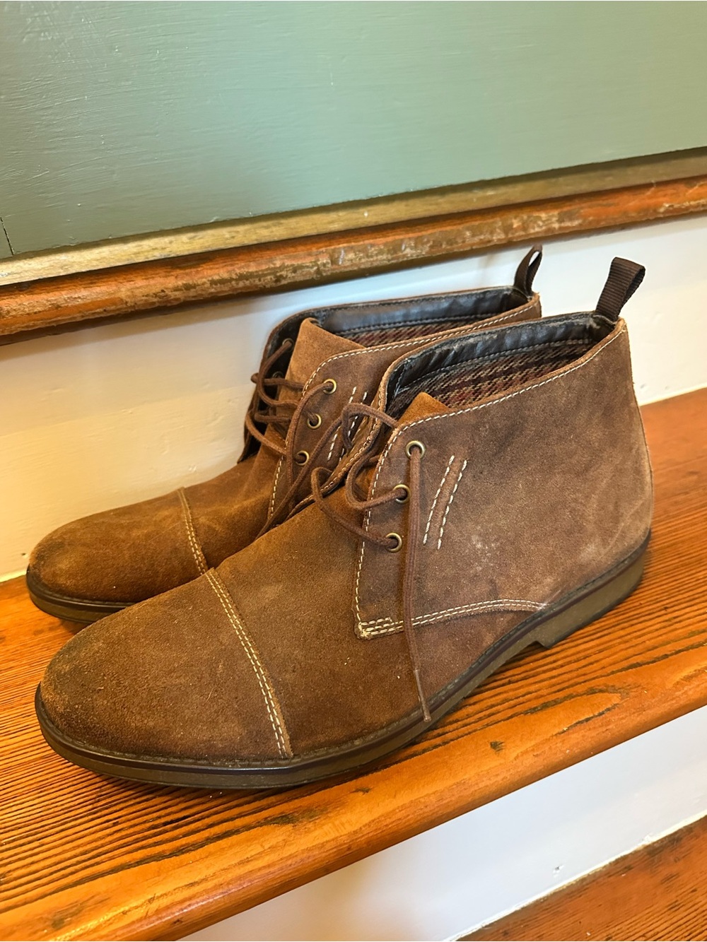 Clark’s Men’s Hinman Brown Suede Chukka Boots - Casual Lace-Up size 13